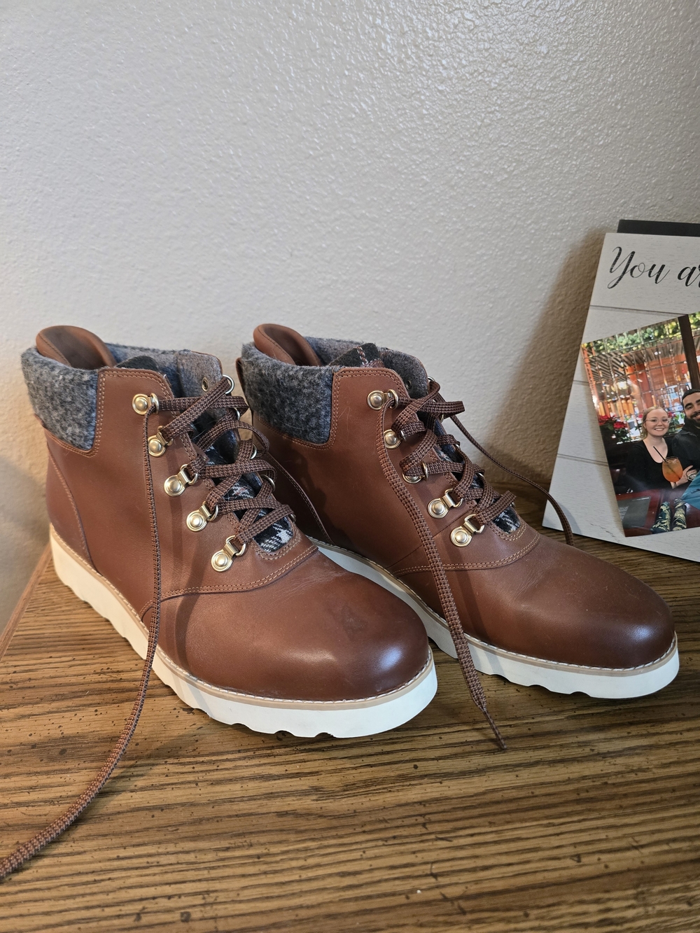 Cole Haan - Nordstrom Brown and Gray Lace Up Ankle Boot